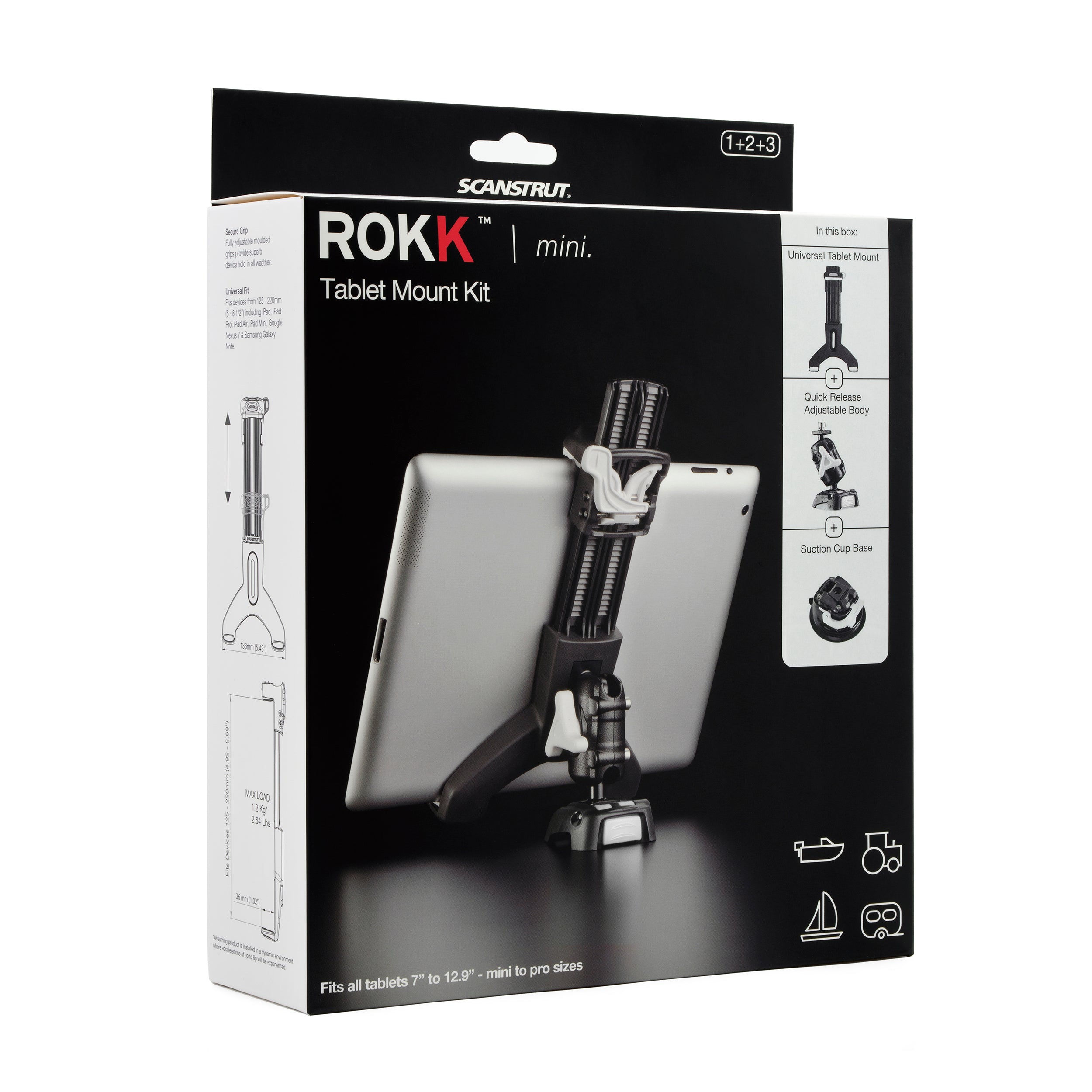 ROKK Mini Hook2 Pro Mount Kit Rail Base